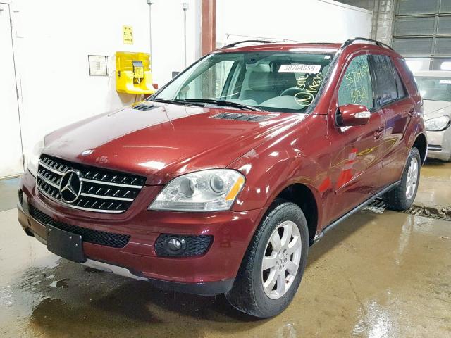 4JGBB86E17A155953 - 2007 MERCEDES-BENZ ML 350 MAROON photo 2