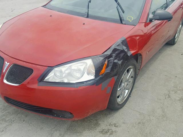 1G2ZH58N574254453 - 2007 PONTIAC G6 GT RED photo 9