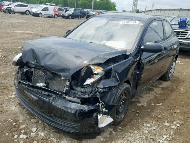 KMHCM36C58U090752 - 2008 HYUNDAI ACCENT GS BLACK photo 2