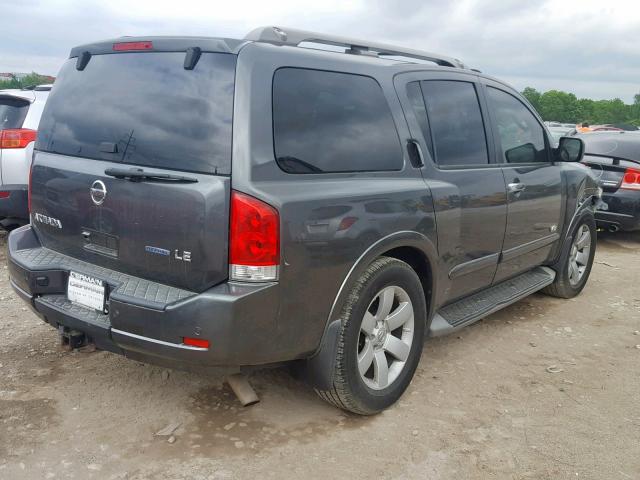 5N1BA08CX8N621227 - 2008 NISSAN ARMADA SE GRAY photo 4