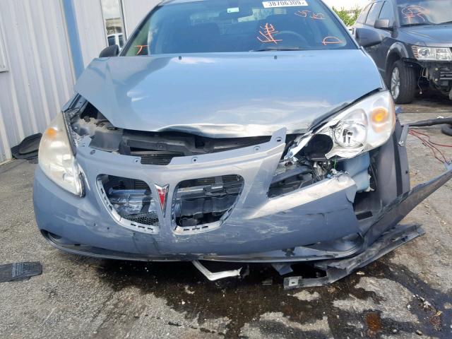 1G2ZF58B574161332 - 2007 PONTIAC G6 VALUE L GRAY photo 9