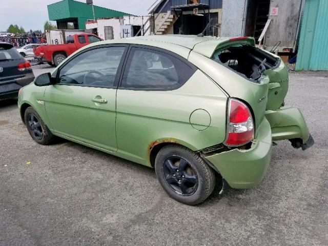 KMHCN35C38U092997 - 2008 HYUNDAI ACCENT BAS GREEN photo 3