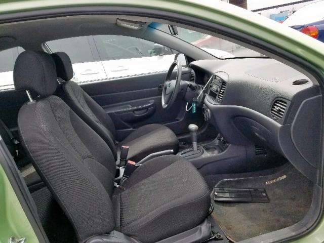 KMHCN35C38U092997 - 2008 HYUNDAI ACCENT BAS GREEN photo 5