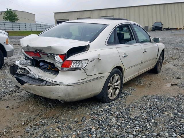 KMHFC46F37A159017 - 2007 HYUNDAI AZERA SE WHITE photo 4