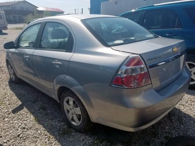 KL1TD55687B096297 - 2007 CHEVROLET AVEO BASE SILVER photo 3