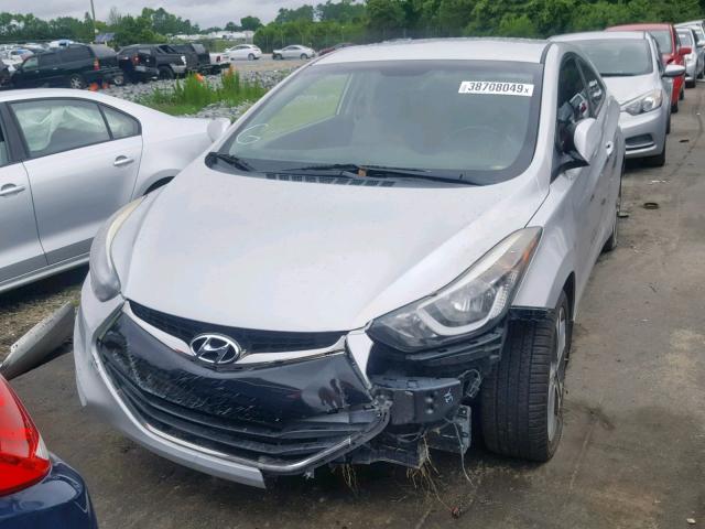 KMHDH6AH0EU029107 - 2014 HYUNDAI ELANTRA CO SILVER photo 2