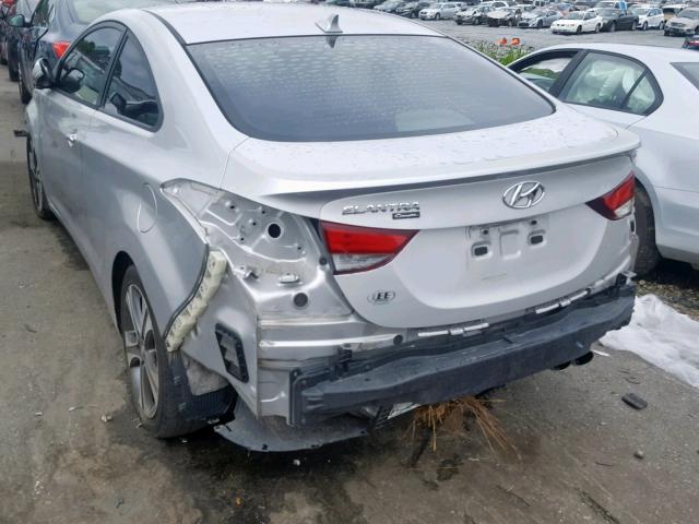 KMHDH6AH0EU029107 - 2014 HYUNDAI ELANTRA CO SILVER photo 3