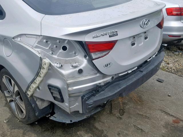 KMHDH6AH0EU029107 - 2014 HYUNDAI ELANTRA CO SILVER photo 9