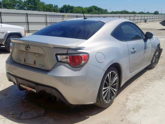 JF1ZNAA14D1733504 - 2013 TOYOTA FR-S SILVER photo 4