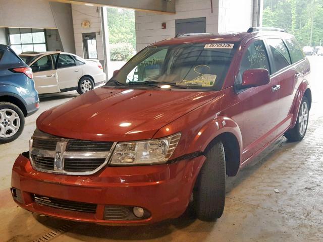 3D4GG67VX9T190438 - 2009 DODGE JOURNEY R/ BURGUNDY photo 2