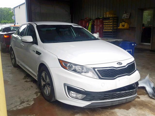 KNAGM4ADXD5053287 - 2013 KIA OPTIMA HYB WHITE photo 1