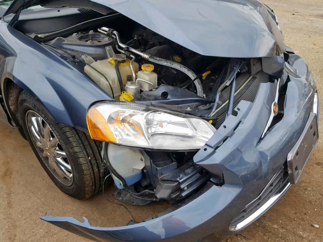 1C3AL56R72N113839 - 2002 CHRYSLER SEBRING LX BLUE photo 9