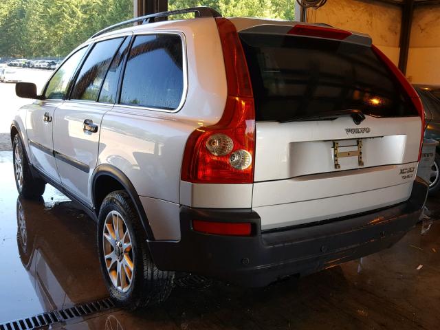 YV1CM91H341101392 - 2004 VOLVO XC90 T6 SILVER photo 3