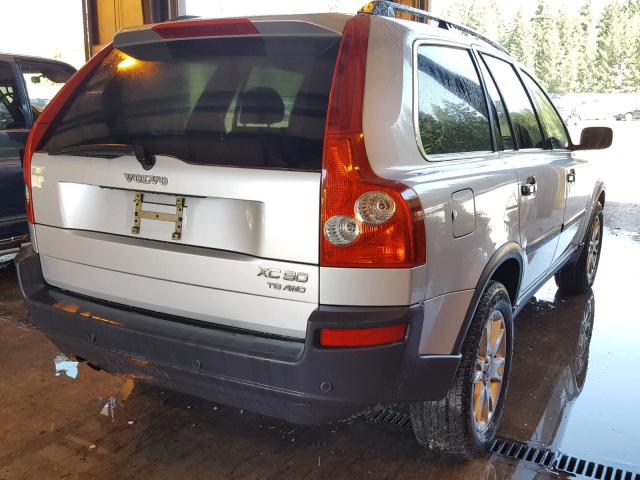 YV1CM91H341101392 - 2004 VOLVO XC90 T6 SILVER photo 4