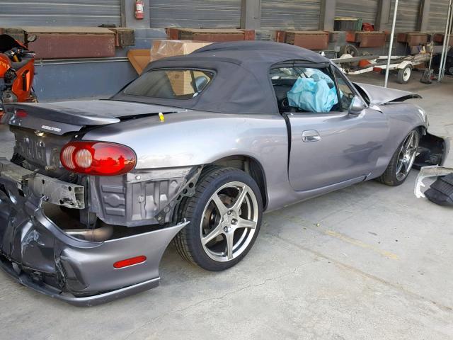 JM1NB354140408686 - 2004 MAZDA MX-5 MIATA GRAY photo 4