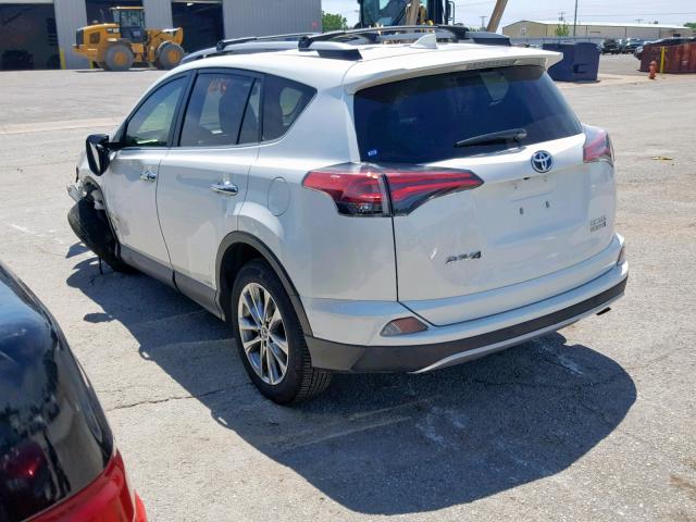 JTMDJREV2HD132446 - 2017 TOYOTA RAV4 HV LI WHITE photo 3