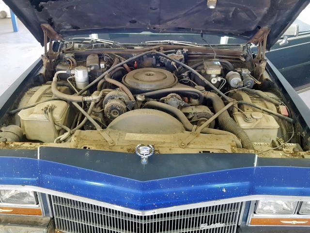 1G6DW69Y3G9732496 - 1986 CADILLAC DEVILLE BLUE photo 7