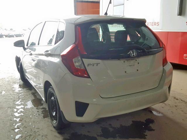 3HGGK5H51FM110083 - 2015 HONDA FIT LX WHITE photo 3