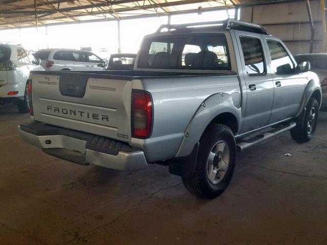 1N6ED27T41C301373 - 2001 NISSAN FRONTIER C SILVER photo 4