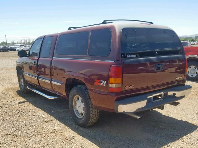 1GTEK19T4XE524980 - 1999 GMC NEW SIERRA BURGUNDY photo 3