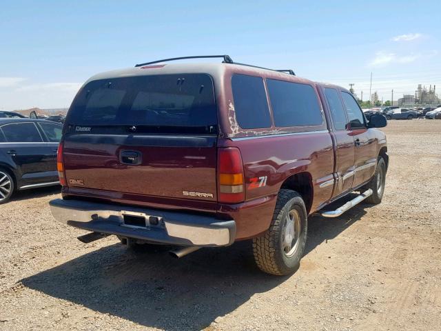 1GTEK19T4XE524980 - 1999 GMC NEW SIERRA BURGUNDY photo 4