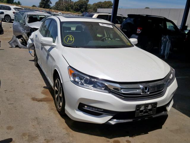 1HGCR3F83HA043384 - 2017 HONDA ACCORD EXL WHITE photo 1