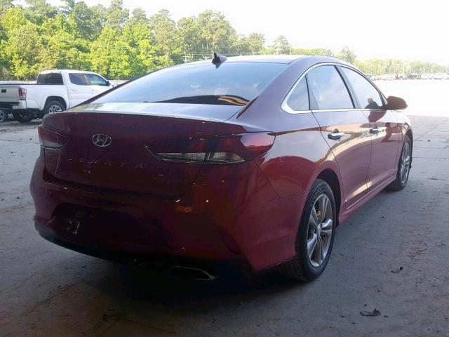 5NPE34AF0JH676315 - 2018 HYUNDAI SONATA SPO RED photo 4