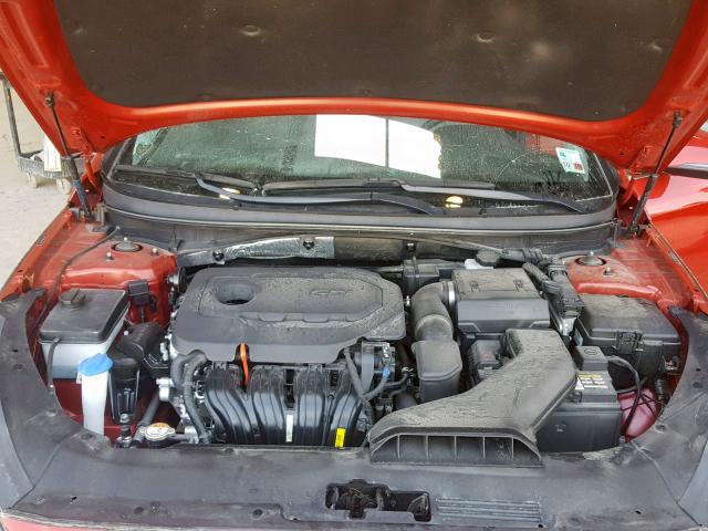 5NPE34AF0JH676315 - 2018 HYUNDAI SONATA SPO RED photo 7