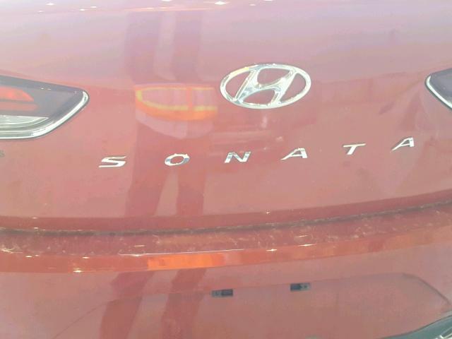 5NPE34AF0JH676315 - 2018 HYUNDAI SONATA SPO RED photo 9