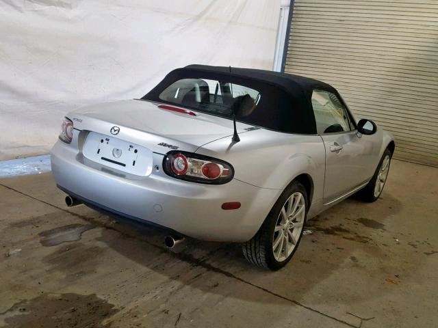 JM1NC25F380154817 - 2008 MAZDA MX-5 MIATA SILVER photo 4