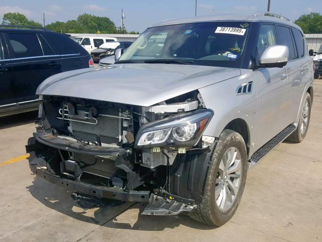 JN8AZ2NF6H9641989 - 2017 INFINITI QX80 BASE SILVER photo 2