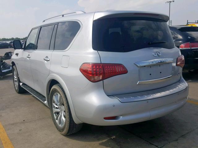 JN8AZ2NF6H9641989 - 2017 INFINITI QX80 BASE SILVER photo 3