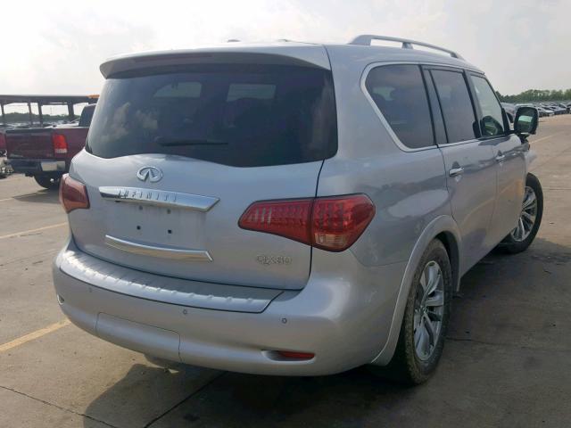 JN8AZ2NF6H9641989 - 2017 INFINITI QX80 BASE SILVER photo 4