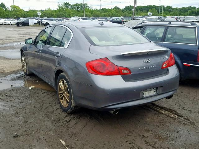 JN1CV6AR1CM676925 - 2012 INFINITI G37 GRAY photo 3