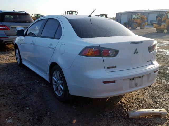 JA32U2FU1FU010846 - 2015 MITSUBISHI LANCER ES WHITE photo 3