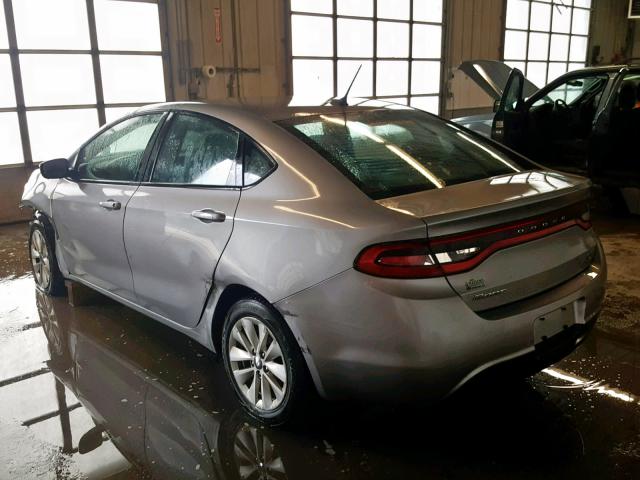 1C3CDFBBXED902422 - 2014 DODGE DART SXT SILVER photo 3