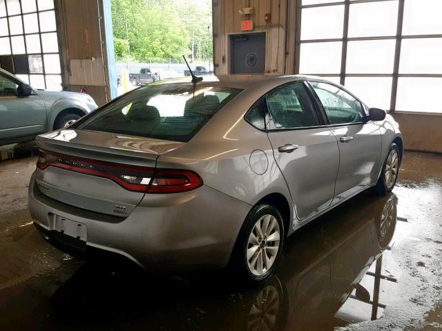 1C3CDFBBXED902422 - 2014 DODGE DART SXT SILVER photo 4