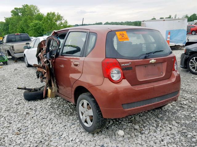 KL1TD6DE3BB241379 - 2011 CHEVROLET AVEO LS BROWN photo 3