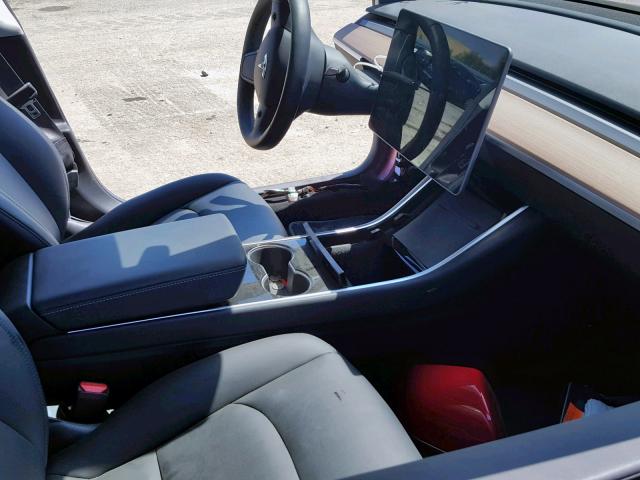 5YJ3E1EA6JF007222 - 2018 TESLA MODEL 3 RED photo 5