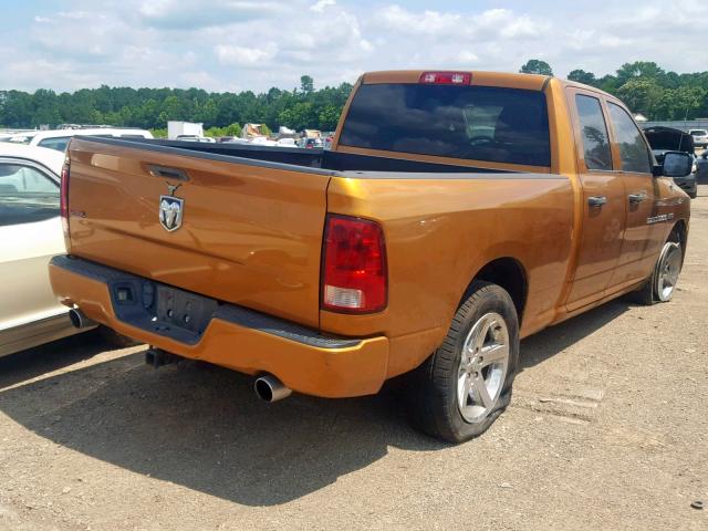 1C6RD6FT2CS301207 - 2012 DODGE RAM 1500 S ORANGE photo 4