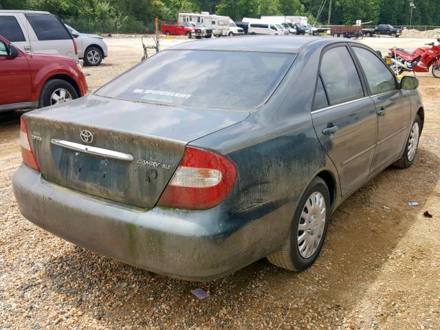 4T1BE32K92U547642 - 2002 TOYOTA CAMRY LE GREEN photo 4