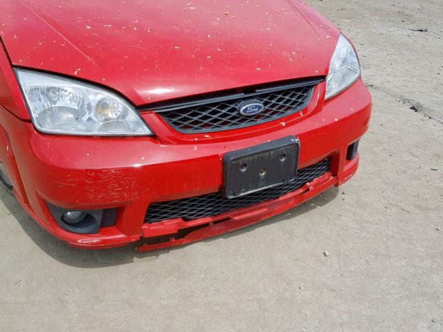 1FAHP34N17W108453 - 2007 FORD FOCUS ZX4 RED photo 9