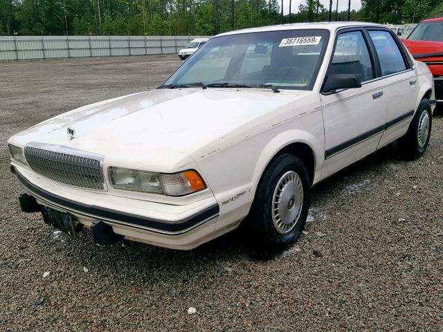 1G4AG54R9N6403724 - 1992 BUICK CENTURY SP WHITE photo 2