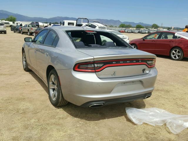 2C3CDXHG1FH869890 - 2015 DODGE CHARGER SX SILVER photo 3