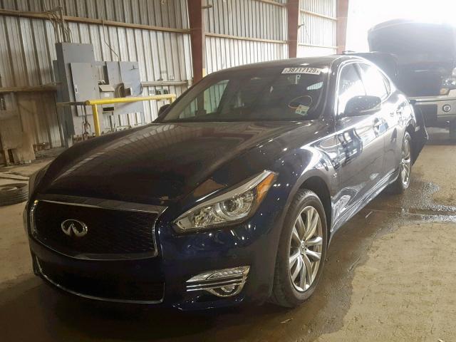 JN1BY1AP5HM741657 - 2017 INFINITI Q70 3.7 BLUE photo 2