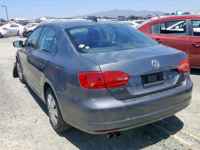 3VWLL7AJ9EM309360 - 2014 VOLKSWAGEN JETTA TDI GRAY photo 3