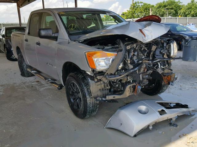 1N6AA0EJXEN509538 - 2014 NISSAN TITAN S SILVER photo 1