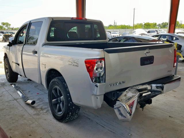 1N6AA0EJXEN509538 - 2014 NISSAN TITAN S SILVER photo 3