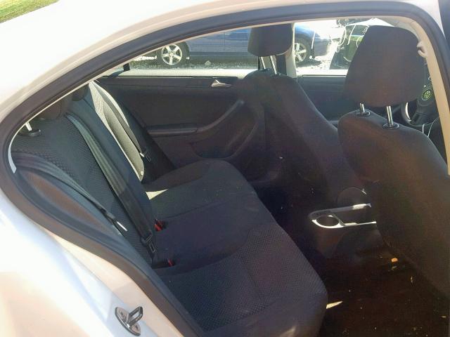 3VW2K7AJ3DM391003 - 2013 VOLKSWAGEN JETTA BASE WHITE photo 6