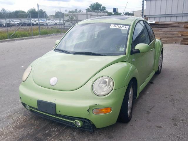 3VWCK21C03M417743 - 2003 VOLKSWAGEN NEW BEETLE მწვანე ფოტო 2